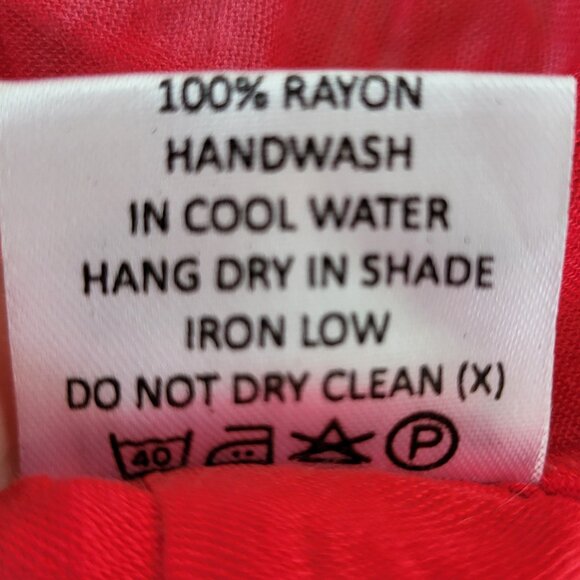 Rasta Pasta Red & White Tie Dye Dress - Free Size - Picture 6 of 6